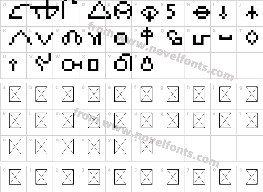 Greenbeanish font RegularCharacter Map