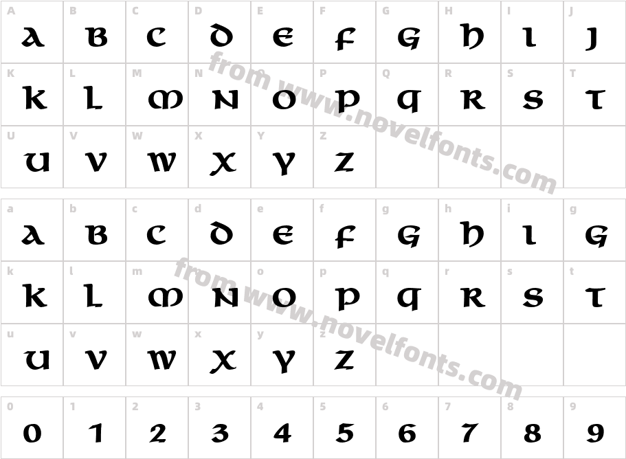 MacedonCapsSSK BoldCharacter Map