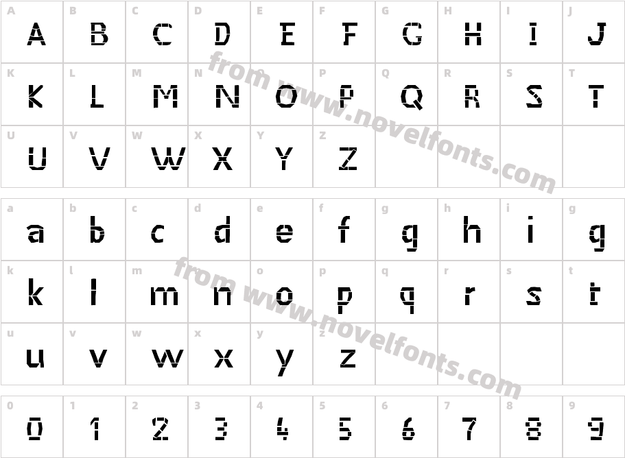 MaceriamSimplex-MediumCharacter Map