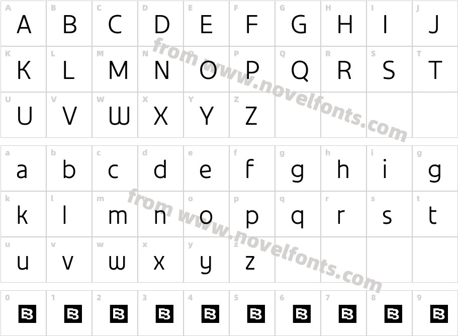Gresco Trial LightCharacter Map
