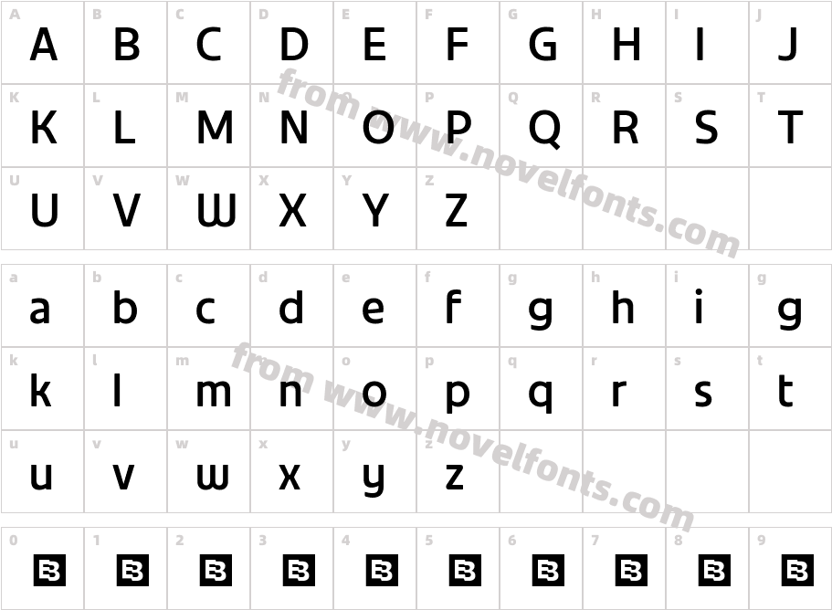 Gresco Trial MediumCharacter Map