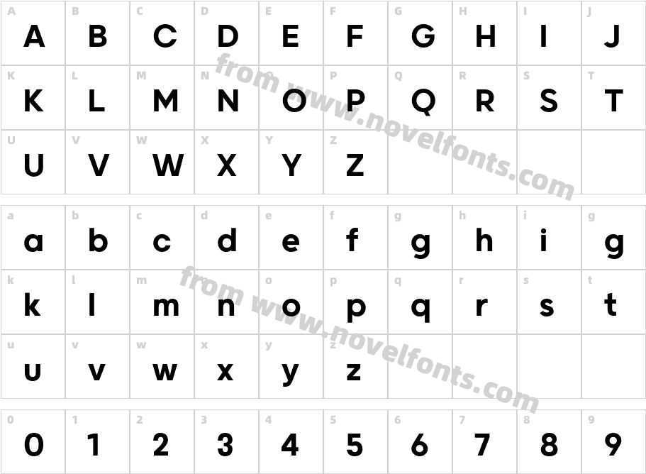 Grold MediumCharacter Map