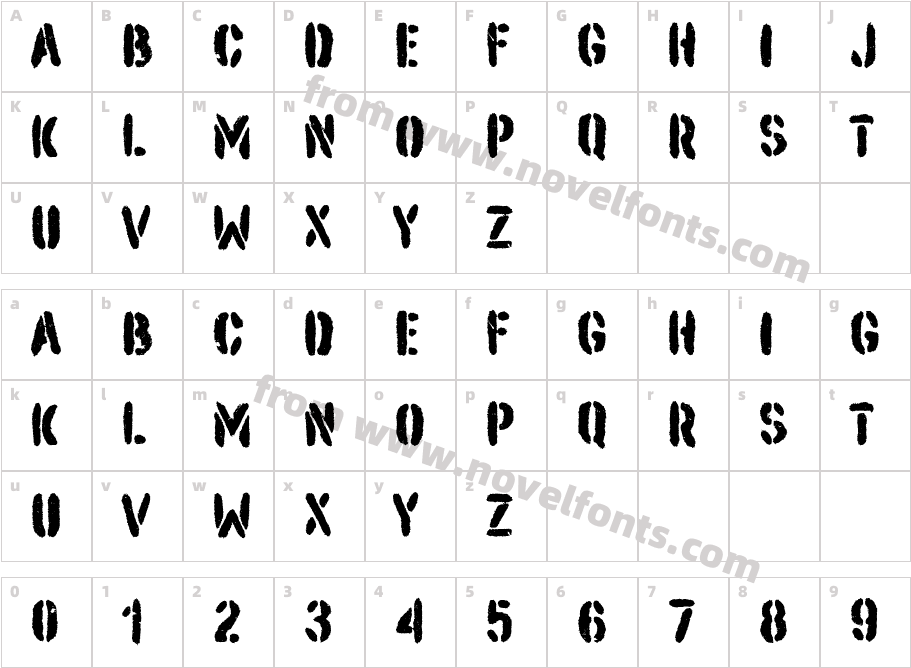 Macho AlfaCharacter Map