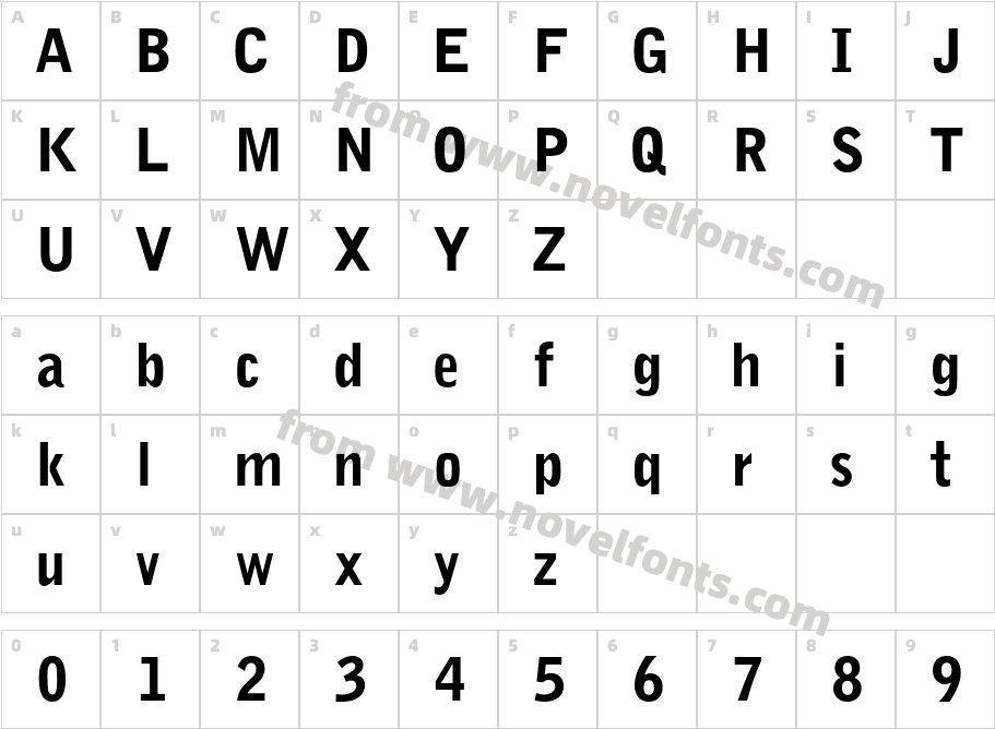 GrotesqueMT Std BlackCharacter Map