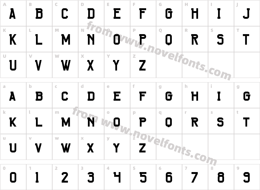 Groubens BoldCharacter Map
