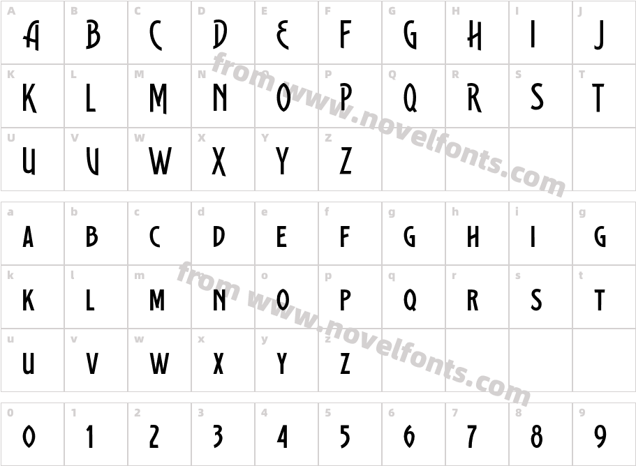 Growline RegularCharacter Map