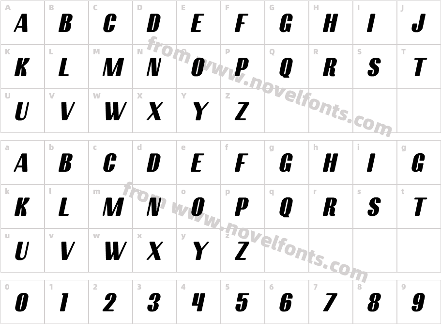 Grunvil Round ItalicCharacter Map