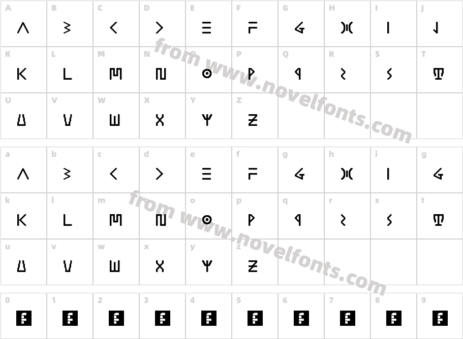 Gtterdmmerung BETA RegularCharacter Map
