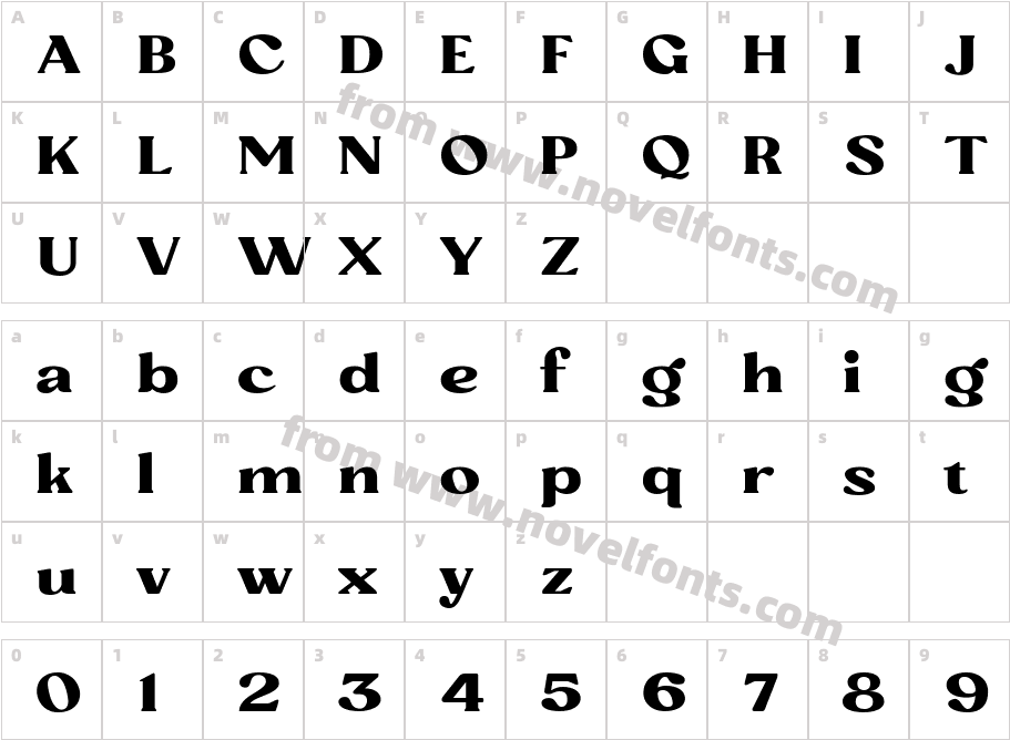 Gudina RegularCharacter Map