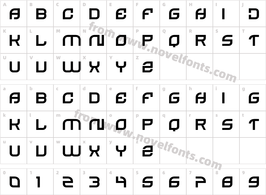 HAXUNIFONT RegularCharacter Map