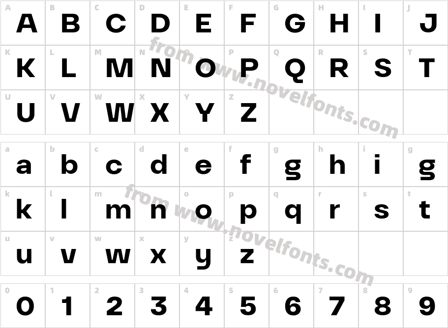 HD Arnie W05 BoldCharacter Map