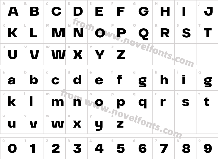 HD Arnie W05 Extra BoldCharacter Map