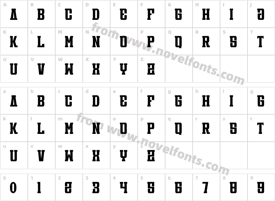 HEROSENOM RegularCharacter Map