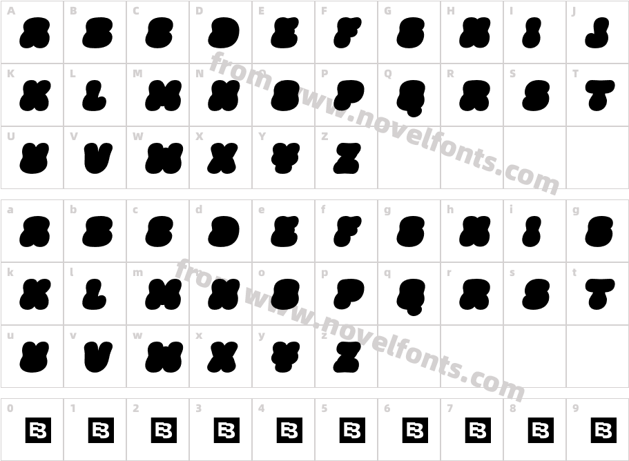 HOPALOPEEXTRUDETRIAL RegularCharacter Map