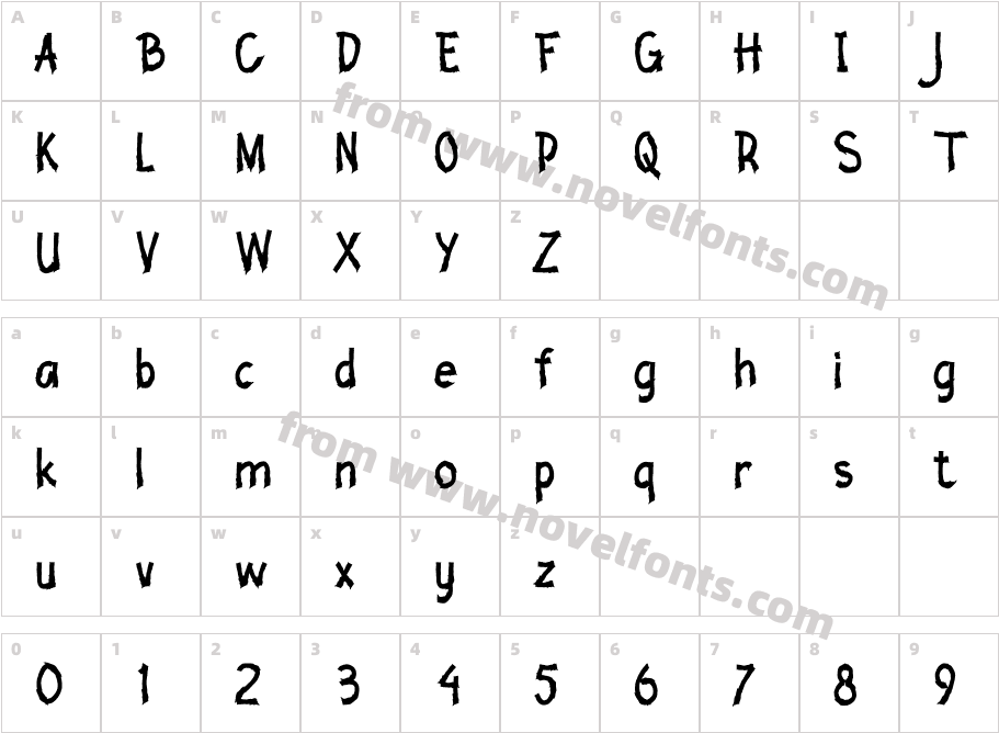 HOUSKA RegularCharacter Map