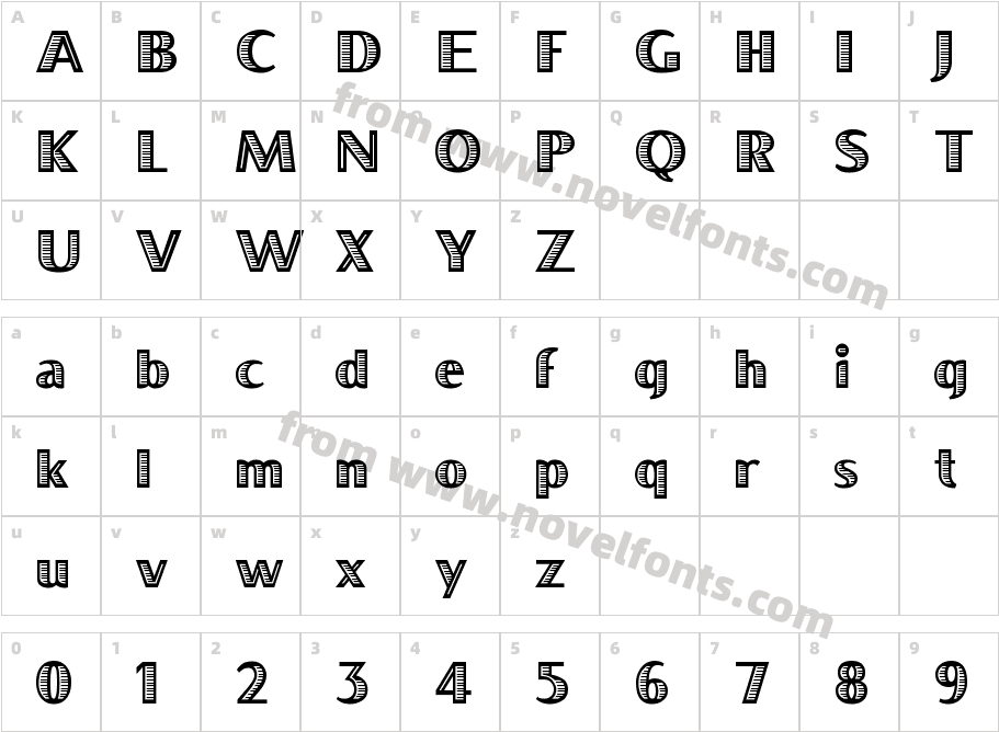 HP Boca BoldCharacter Map