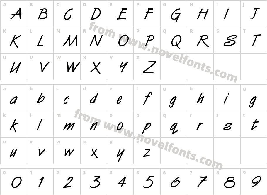 HP Hong Dao BoldCharacter Map