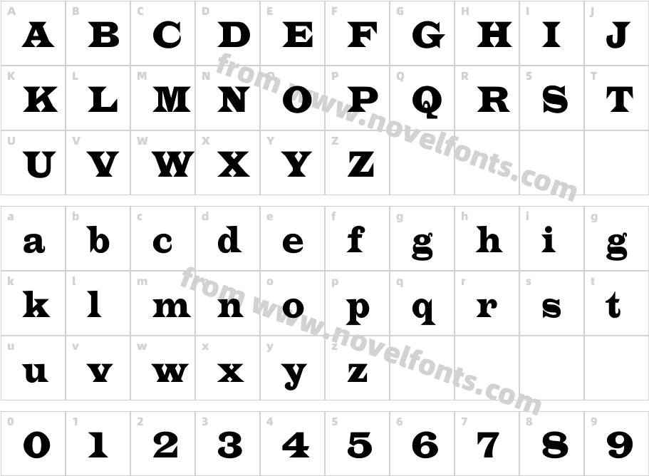 HP LatinCharacter Map
