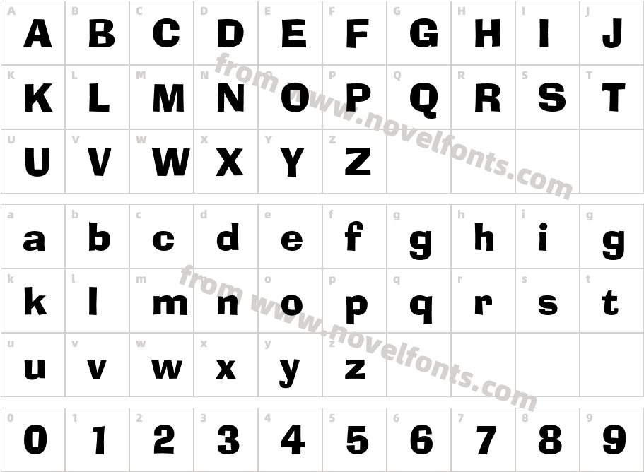 HP Lion BoldCharacter Map