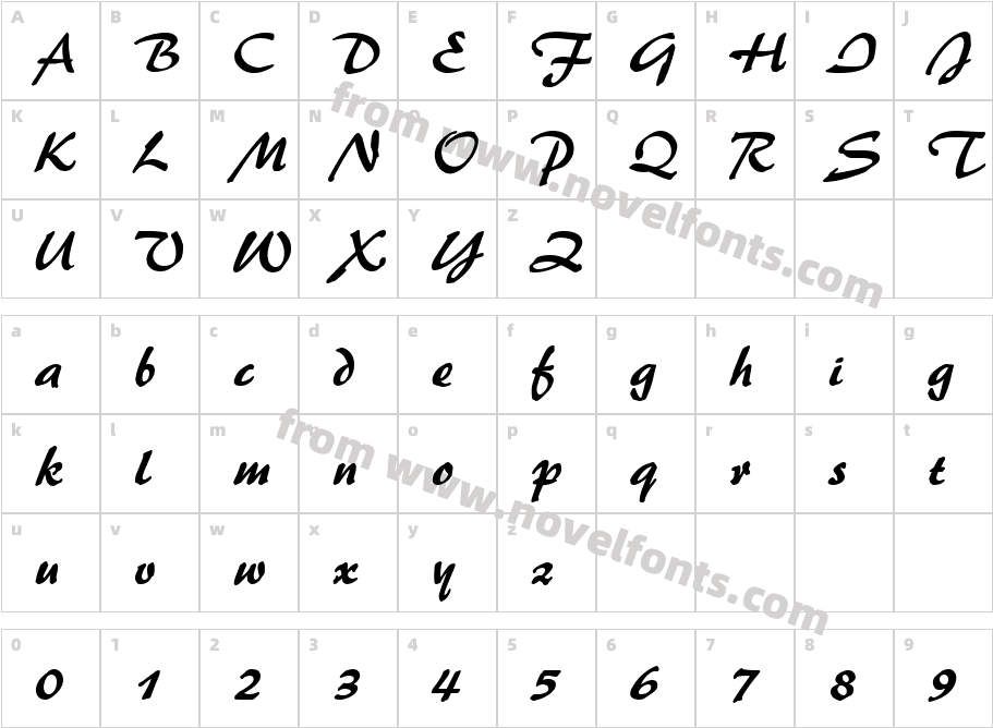 HP PaletteCharacter Map