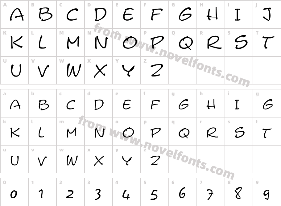 HP ScribCharacter Map