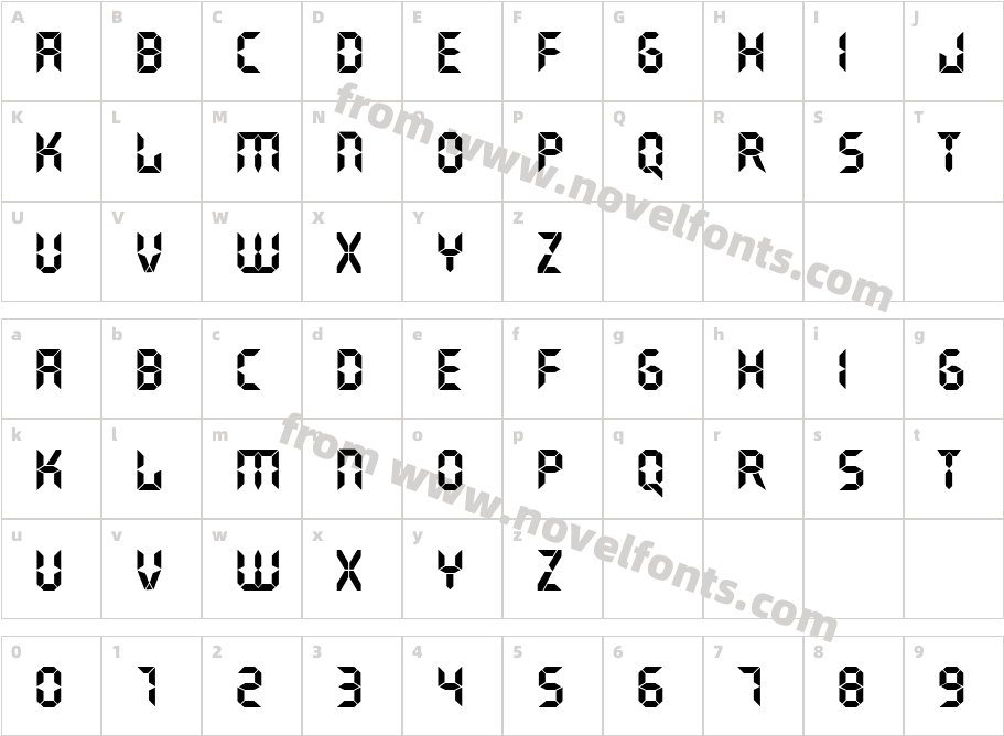 HP TransistorCharacter Map