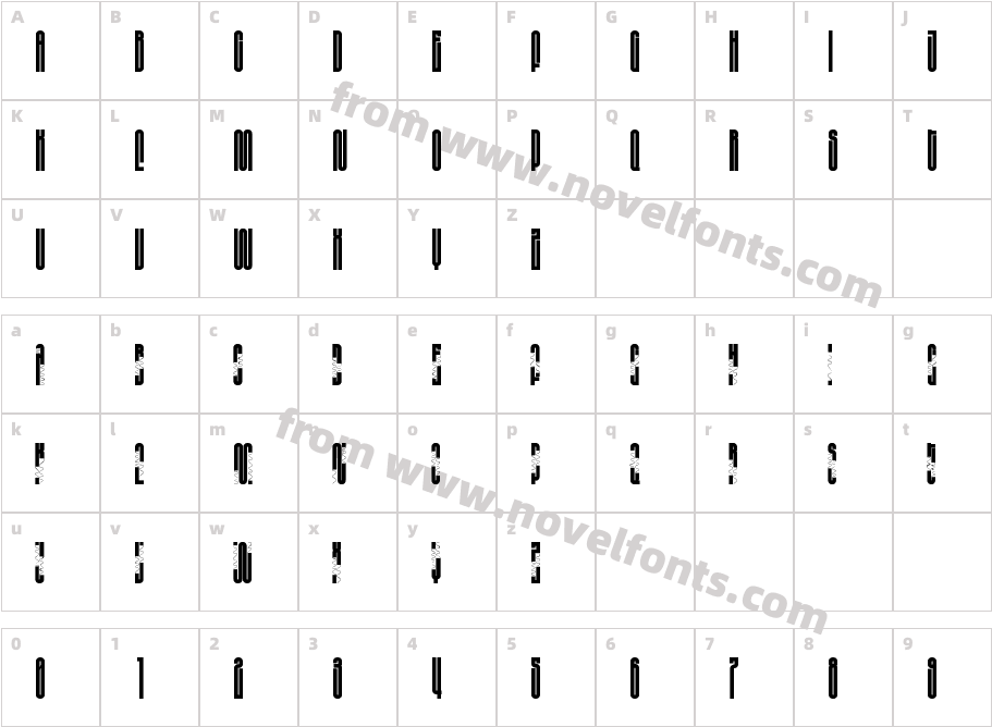 HS Monsnow CondensedCharacter Map