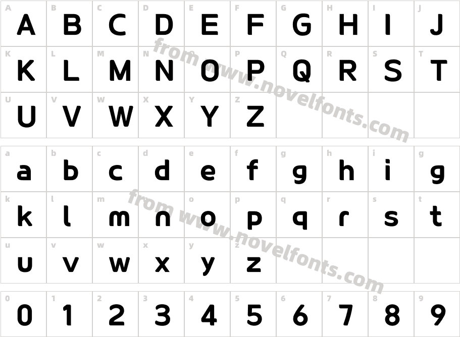HU Garaetteok Extra BoldCharacter Map