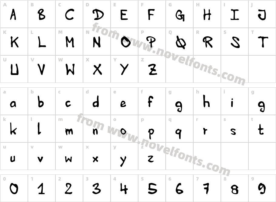 HVD Edding780 NormalCharacter Map