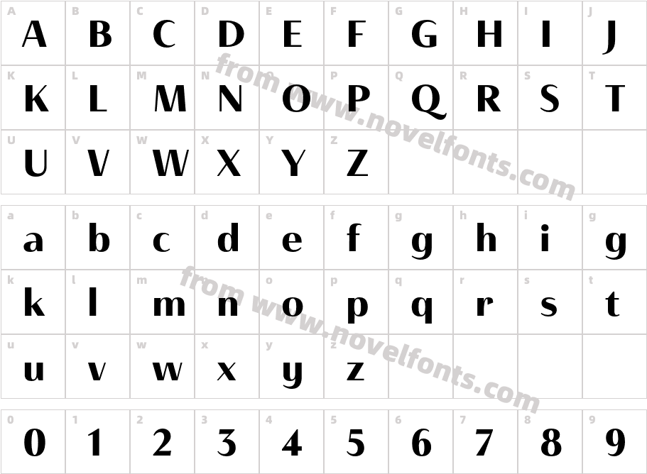 Haboro Contrast Norm Ex BoldCharacter Map
