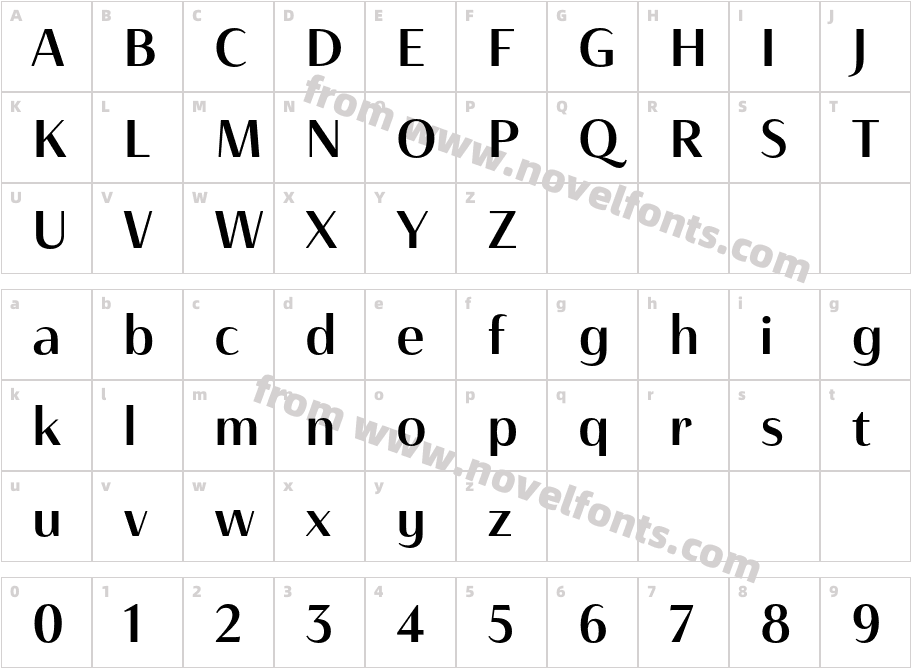Haboro Contrast Norm MediumCharacter Map