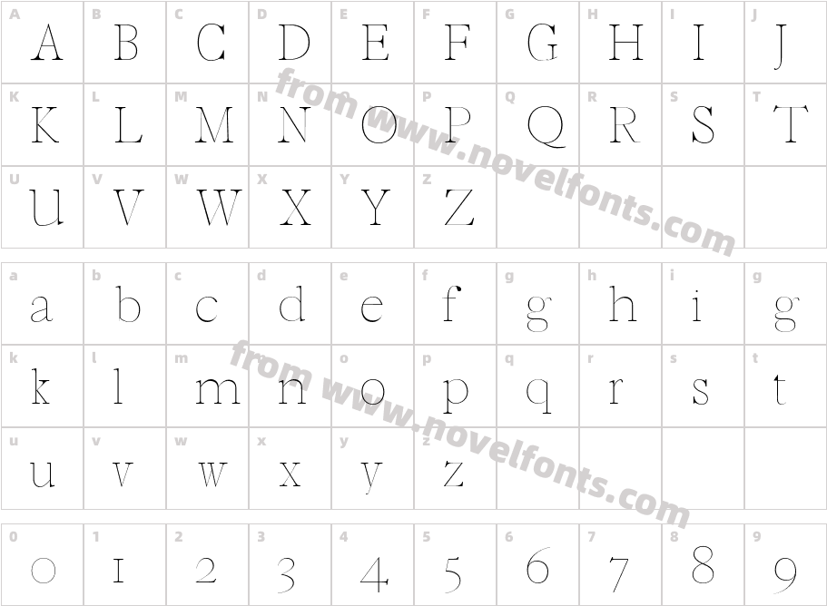 Hagito ThinCharacter Map