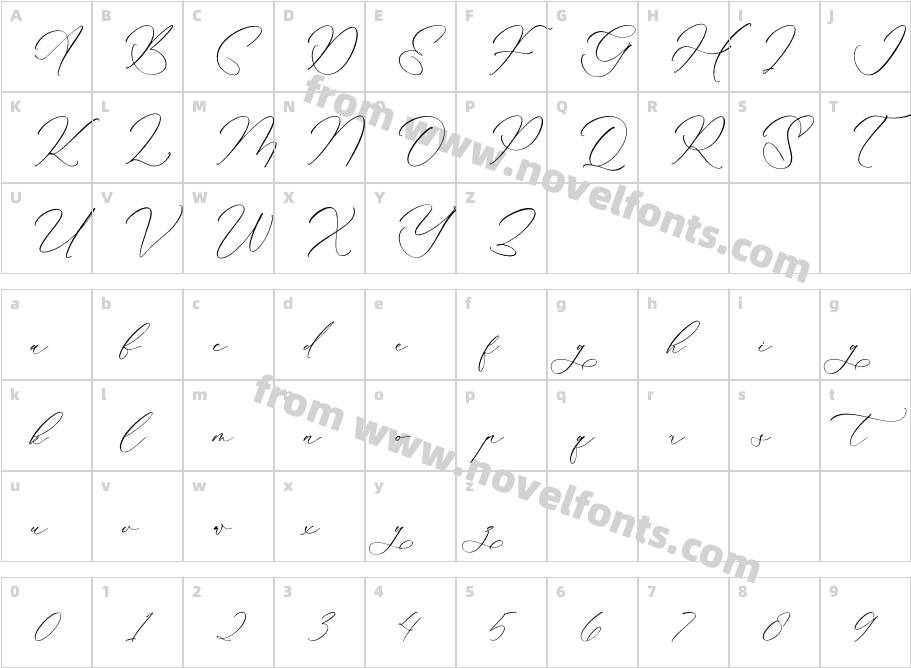 Haglueta Klaristto ScriptCharacter Map