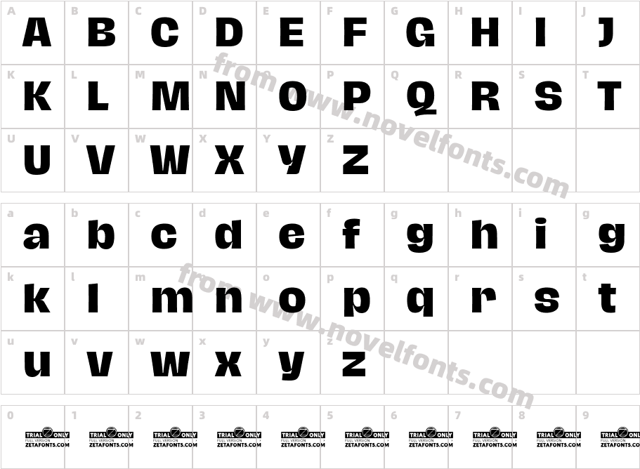 Hagrid Text Trial ExtraboldCharacter Map