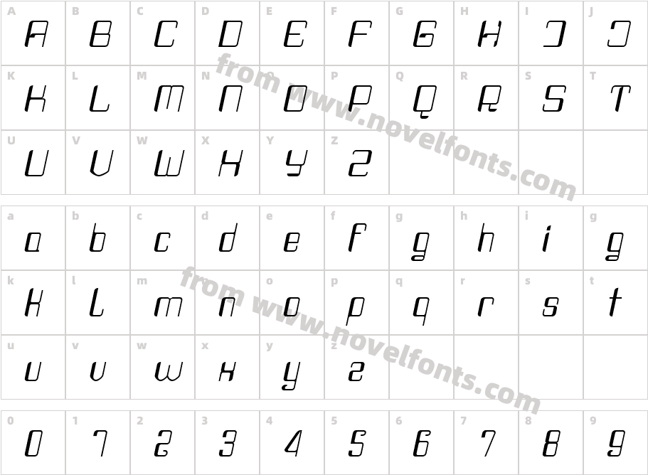 Haike Reg ItalicCharacter Map