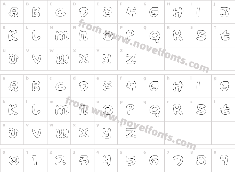 Magic Beans OutlineCharacter Map