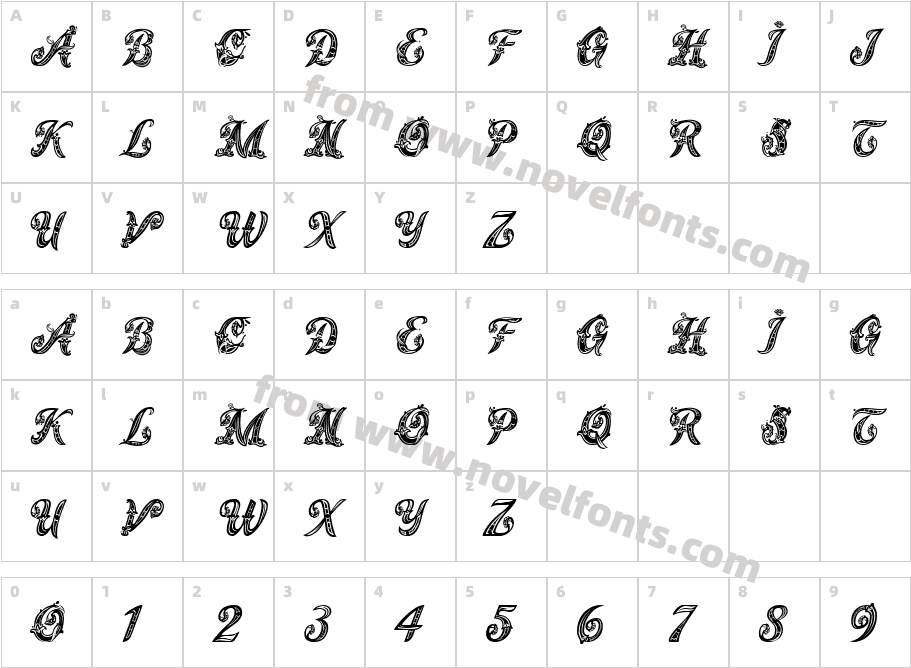 Magic Fleurons NCCharacter Map