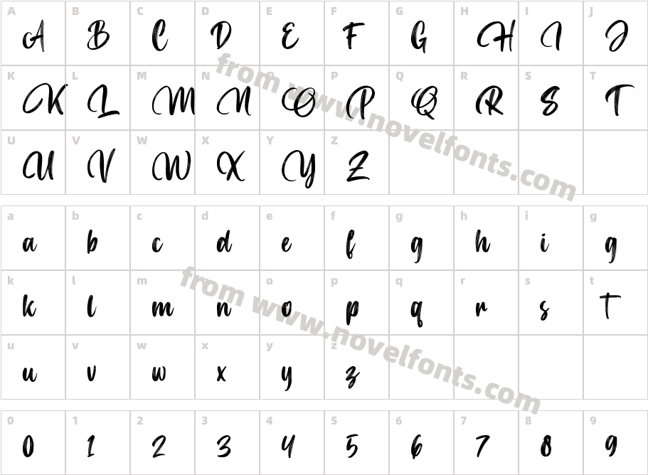 HallartCharacter Map