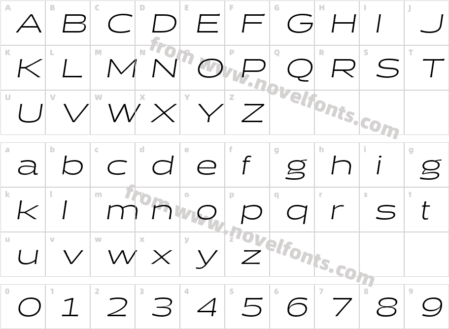 Halogen Flare Light ObliqueCharacter Map