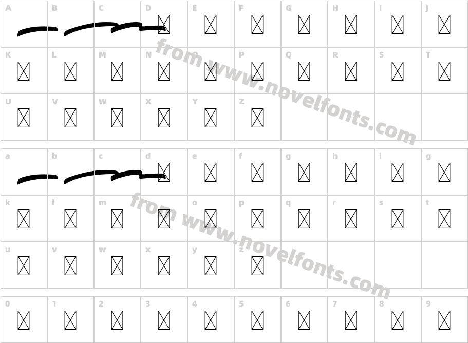 Handbrake Swash RegularCharacter Map