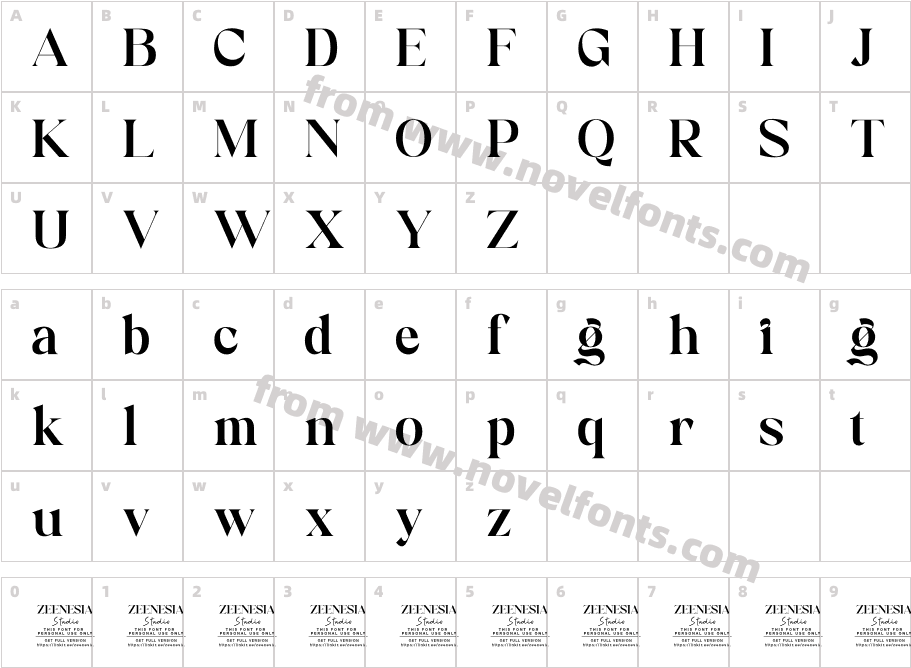 Magical Signature Personal UseCharacter Map