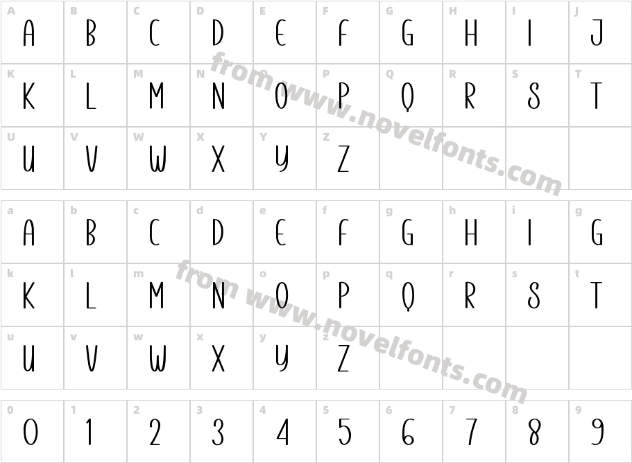 Handgrip RegularCharacter Map