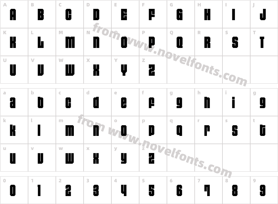 Handstood Ultra BlackCharacter Map