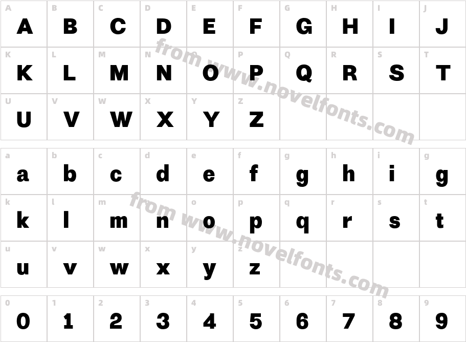 Hansplatz Grotesk BlackCharacter Map