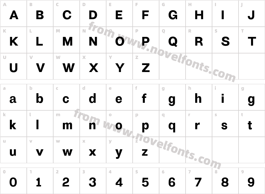 Hansplatz Grotesk BoldCharacter Map