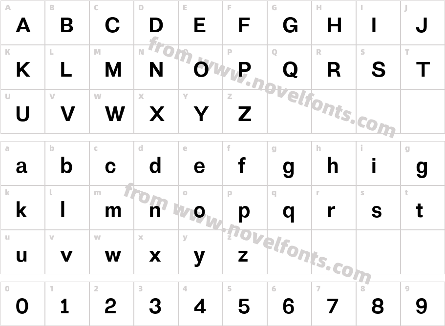 Hansplatz Grotesk SemiboldCharacter Map