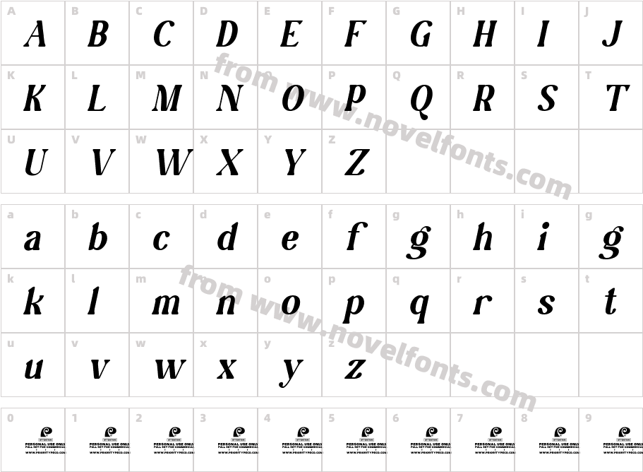 Magilio DEMO SlantCharacter Map