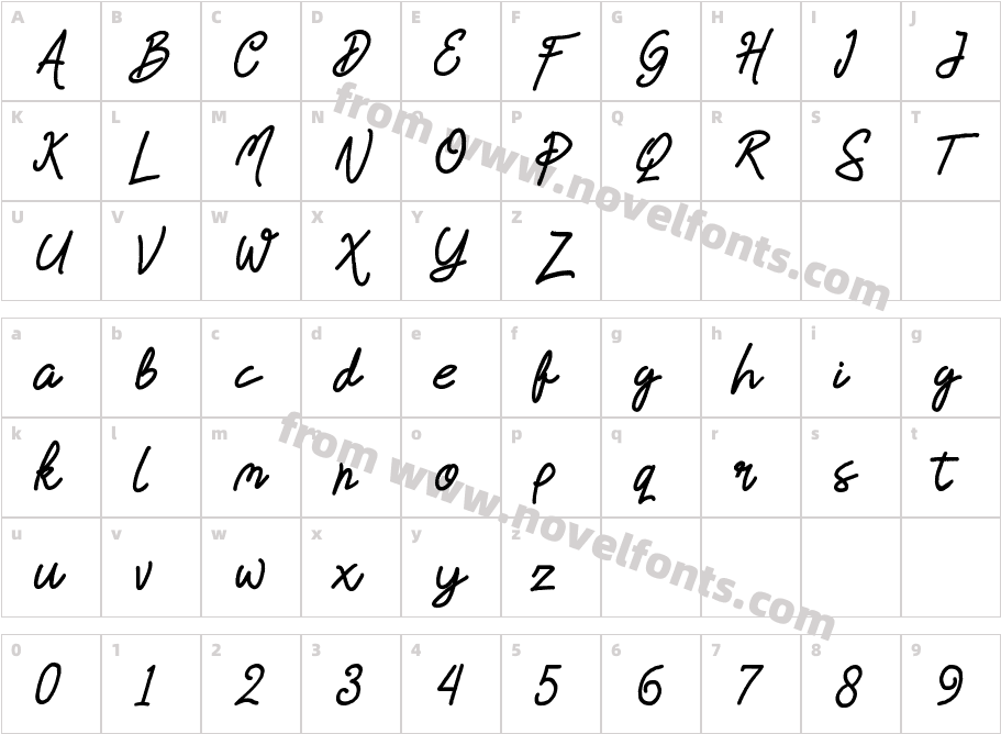 Happiness ScriptCharacter Map