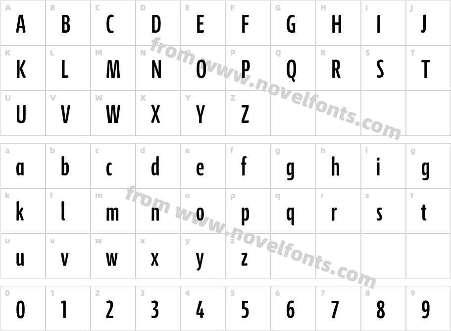 Haptic Pro Compressed BoldCharacter Map