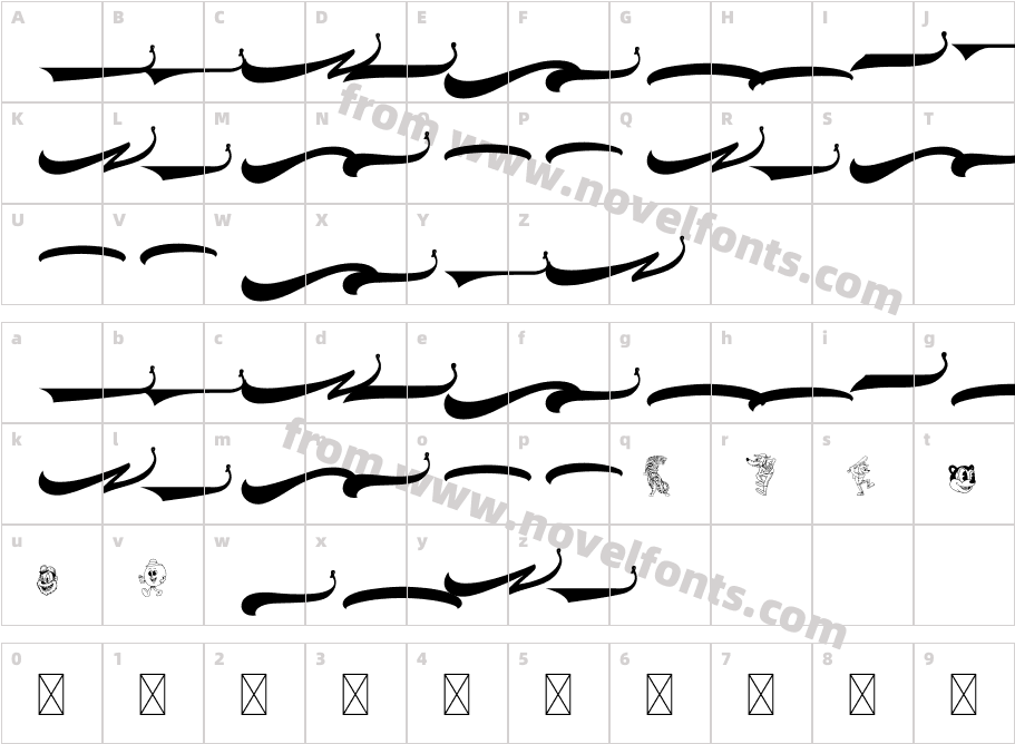 Harland Dingbats RegularCharacter Map